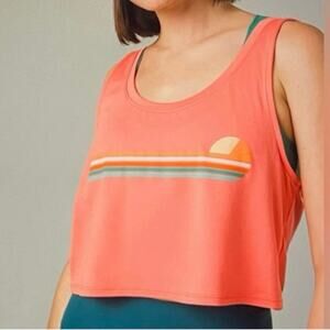 Prana NWT Alpenglow Neon Cropped Active Tank Large